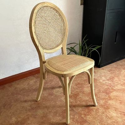 Algemeen Huishoudelijk meubilair Frans Vintage-stijl Houten eetstoelen Stoffen Huwelijksstoelen voor hotel