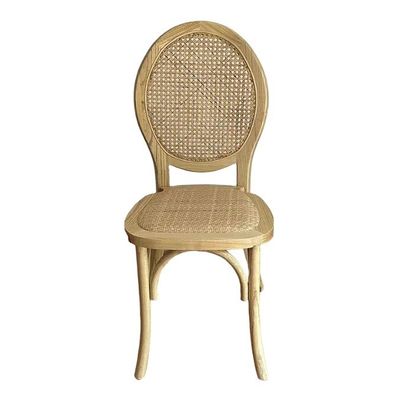 Algemeen Huismeubilair Frans Vintage-stijl Houten Eetkamer Natuurlijk Rattan Huwelijk Massivhouten Stapelstoel voor Banketten