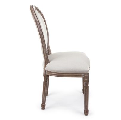 NO Geklapte Louis-bankets stoel van massief hout voor evenementen Nordic Wedding and Event Chair D54*W53*SH44.5*H76.5