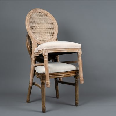 NO Geklapte Louis-bankets stoel van massief hout voor evenementen Nordic Wedding and Event Chair D54*W53*SH44.5*H76.5