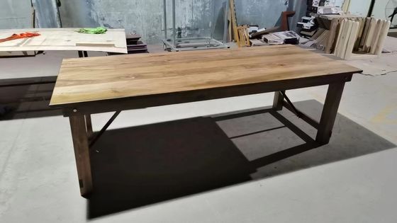 Groothandel Banquet Hotel Home Opvouwbare solide dennen hout boerderij tafel en bank in luxe klassieke stijl met postverpakking Y