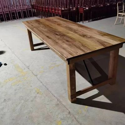 Groothandel Banquet Hotel Home Opvouwbare solide dennen hout boerderij tafel en bank in luxe klassieke stijl met postverpakking Y
