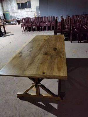 Groothandel Banquet Hotel Home Opvouwbare solide dennen hout boerderij tafel en bank in luxe klassieke stijl met postverpakking Y