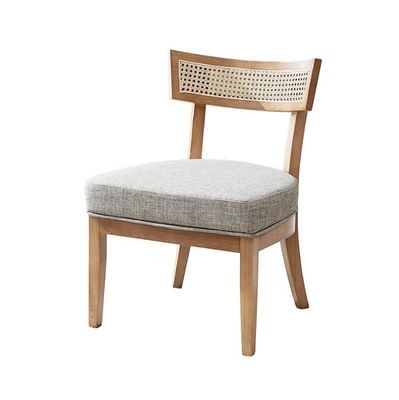 Nordic Style Rattan Eetstoel Polstered Massief Houten Stoel Voor Woonkamer Decoratie