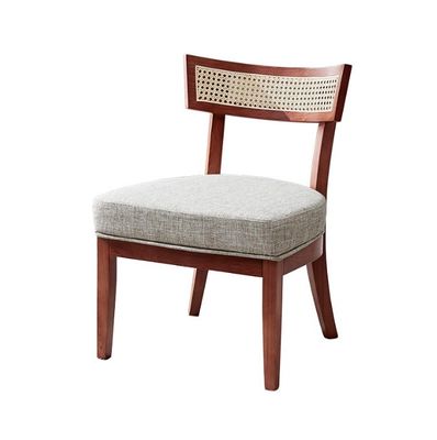 Nordic Style Rattan Eetstoel Polstered Massief Houten Stoel Voor Woonkamer Decoratie