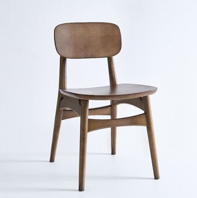 Moderne design Nordic Praktische stoel van massief hout Rattan Eetstoel voor restaurant