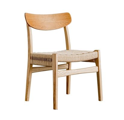 Op maat gemaakte eetkamermeubilair Nordic Hout Eetstoel Rattan stoel