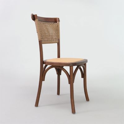 Eetkamermeubilair Moderne natuurlijke vormgeving Solid hout rattan banketstoelen