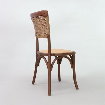 Eetkamermeubilair Moderne natuurlijke vormgeving Solid hout rattan banketstoelen