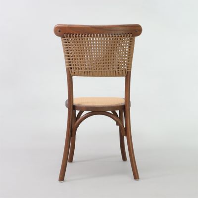 Eetkamermeubilair Moderne natuurlijke vormgeving Solid hout rattan banketstoelen