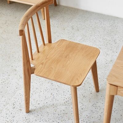 Windsor Houten stoelen Eiken houten stoel voor eetkamer en woonkamer Gewichtslimiet 150 kg Klassiek Noords restaurant