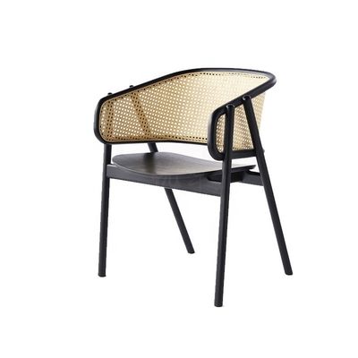 Geen opvouwbare, stijlvolle, massief houten rotan-eetstoel voor woon- en eetkamer