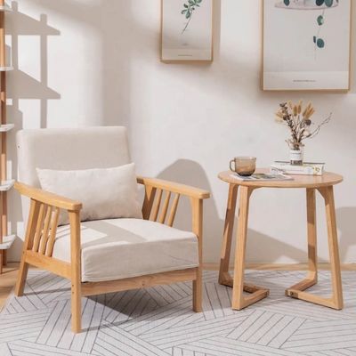 Moderne stoel van massief hout De perfecte combinatie van stijl en comfort voor uw woonkamer