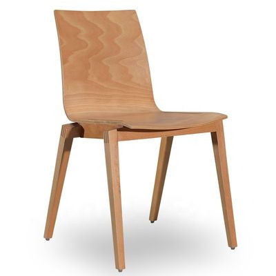 Solid Wood Seat Stapelbare stoel voor coffeeshops en restaurants