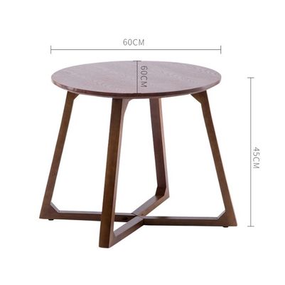 Houten koffietafel met gekruiste benen Zijdetafel Moderne ontwerpstijl in Burlywood/Walnut kleur