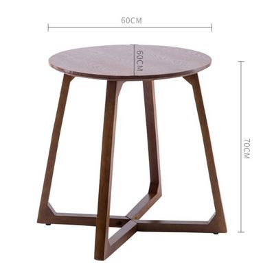 Houten koffietafel met gekruiste benen Zijdetafel Moderne ontwerpstijl in Burlywood/Walnut kleur