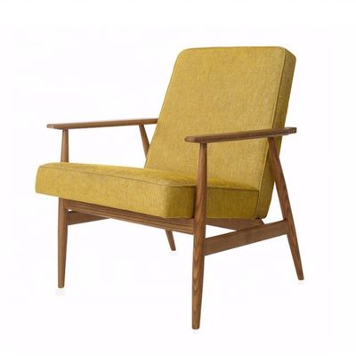 Moderne woonkamermeubilair Houten schommelbank fauteuil met stoffen fluwelen stoel