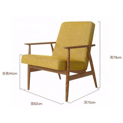 Moderne woonkamermeubilair Houten schommelbank fauteuil met stoffen fluwelen stoel