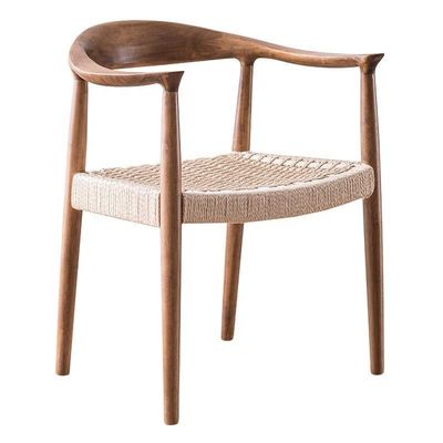 Moderne design stijl Nordic licht luxe stapelbare massief houten eetstoel voor villa