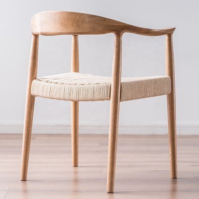 Moderne design stijl Nordic licht luxe stapelbare massief houten eetstoel voor villa