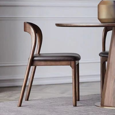 Moderne Nordieke stoel met tapijt van massief hout Eetstoelen met afmetingen W48,5cm*D55,2cm*H77cm
