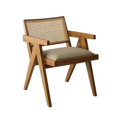 Houten rattan eetkamer armleunstoel met massief hout Constructie Algemeen huismeubilair