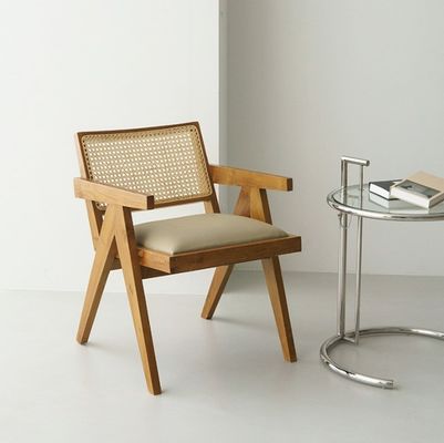 Houten rattan eetkamer armleunstoel met massief hout Constructie Algemeen huismeubilair