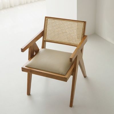 Houten rattan eetkamer armleunstoel met massief hout Constructie Algemeen huismeubilair