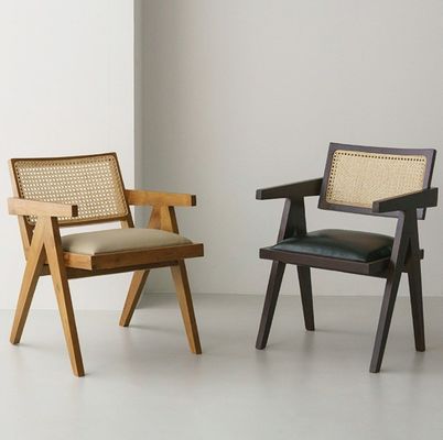 Houten rattan eetkamer armleunstoel met massief hout Constructie Algemeen huismeubilair