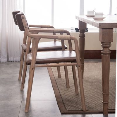 Eetkamermeubilair Massivhouten Vintage stijl touw Ingericht Eetstoel