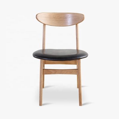 Europese stijl PU leer gepoleerde houten eetkamer restaurant stoel voor modern en luxe design
