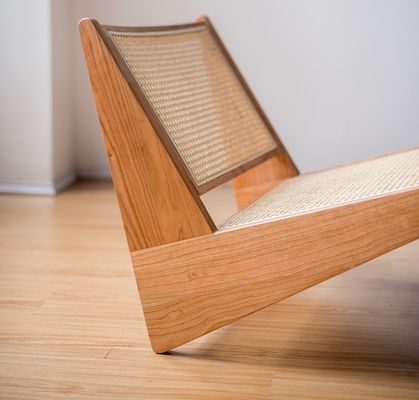 Contemporary Design Huismeubelen Woven Rattan Chair Solid Wood Chair voor vrije tijd Ruimten Contemporary Style