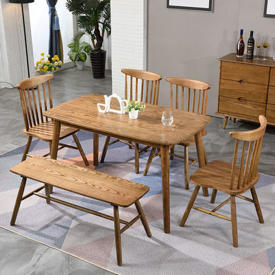 Eettafel van massief hout voor familie Klassiek ontwerp Huisvesting