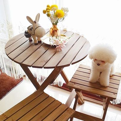 Postverpakking Y Duurzame outdoor patio meubelsets met massief hout Moderne eetkamer set en tuinstoelen