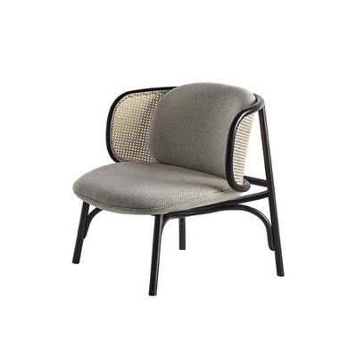 Houten stoel met een enkele rattan voor nieuwste ontwerp gepoleerde houten stoel W68*D70*H82cm