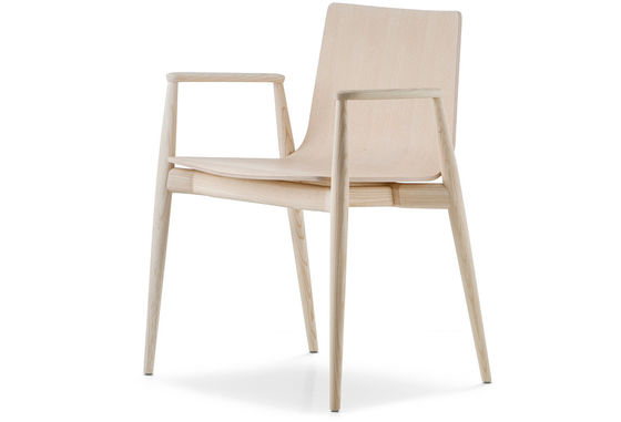 Nordic Light Luxury Solid Wood Armchair Lederen gepoleerde eetstoel voor hotelcafé en woonkamer Postverpakking