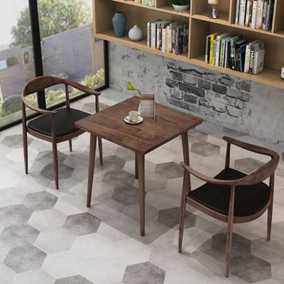 Gepersonaliseerd Kleur Solid Hout Eetkamer Vierkante Koffietafel Moderne Lichte Luxe Kleine Vierkante Tafel