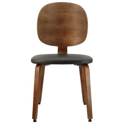 Huismeubelen Houten eetstoel met leer- of stoffenbekleding en uitstekend vakmanschap