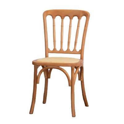 Massive Wood Chivari Stoel voor Rattan Eten bij Klassieke Bruiloft Evenementen