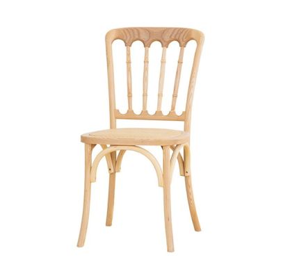Massive Wood Chivari Stoel voor Rattan Eten bij Klassieke Bruiloft Evenementen