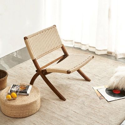 Woonkamer Woven Rattan Chair Solid Wood Folding Rattan Eetkamer met nieuwste design Outdoor Meubels