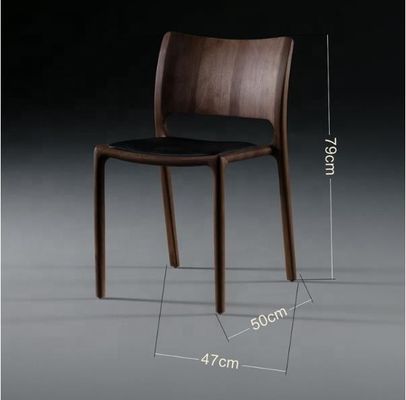 Voeg een vleugje luxe toe aan uw koffiewinkel en restaurant met High End Solid Wood Nordic Bent Backrest Eetstoel