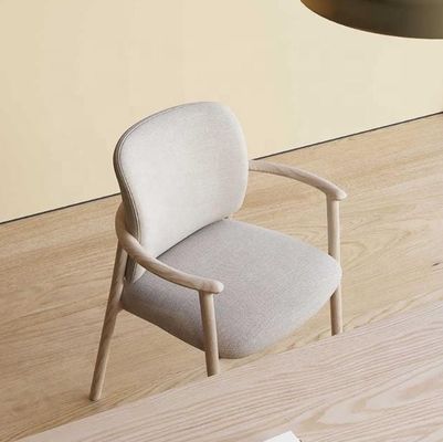 Home Meubelen Luxe High End Nordic Solid Ash Hout Bent Rugleuning High Density Sponge Gepuppelde Arm Chair