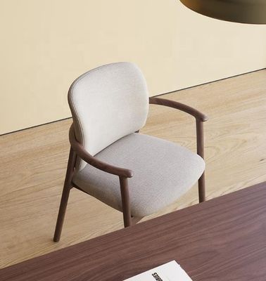 Home Meubelen Luxe High End Nordic Solid Ash Hout Bent Rugleuning High Density Sponge Gepuppelde Arm Chair