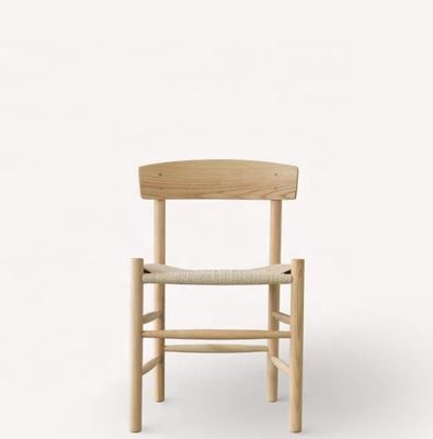 Hoogwaardig massief hout Japanse touw Geweven gebogen rugleuning Outdoor Leisure Chair NO Opvouwbare oplossing Selectie Type Versie