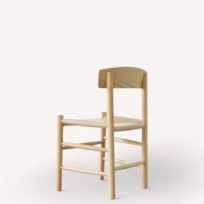 Hoogwaardig massief hout Japanse touw Geweven gebogen rugleuning Outdoor Leisure Chair NO Opvouwbare oplossing Selectie Type Versie