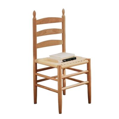 Geen opgevouwen gebogen rugleuning Eetstoel met handgemaakte massief hout en touw geweven kussen OEM Service geaccepteerd