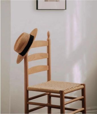Geen opgevouwen gebogen rugleuning Eetstoel met handgemaakte massief hout en touw geweven kussen OEM Service geaccepteerd