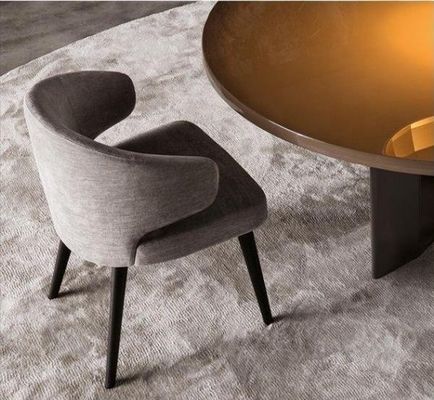 Houten been fluweel gepoleerde vleugel rugleuning Eetstoel voor comfortabel en elegant eten