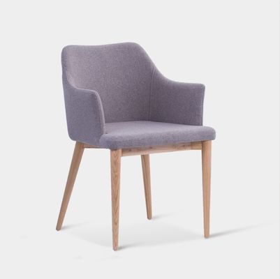 Hotel Restaurant Eetstoel met massief ashout frame en gepoleerde metalen stof schuim stoel